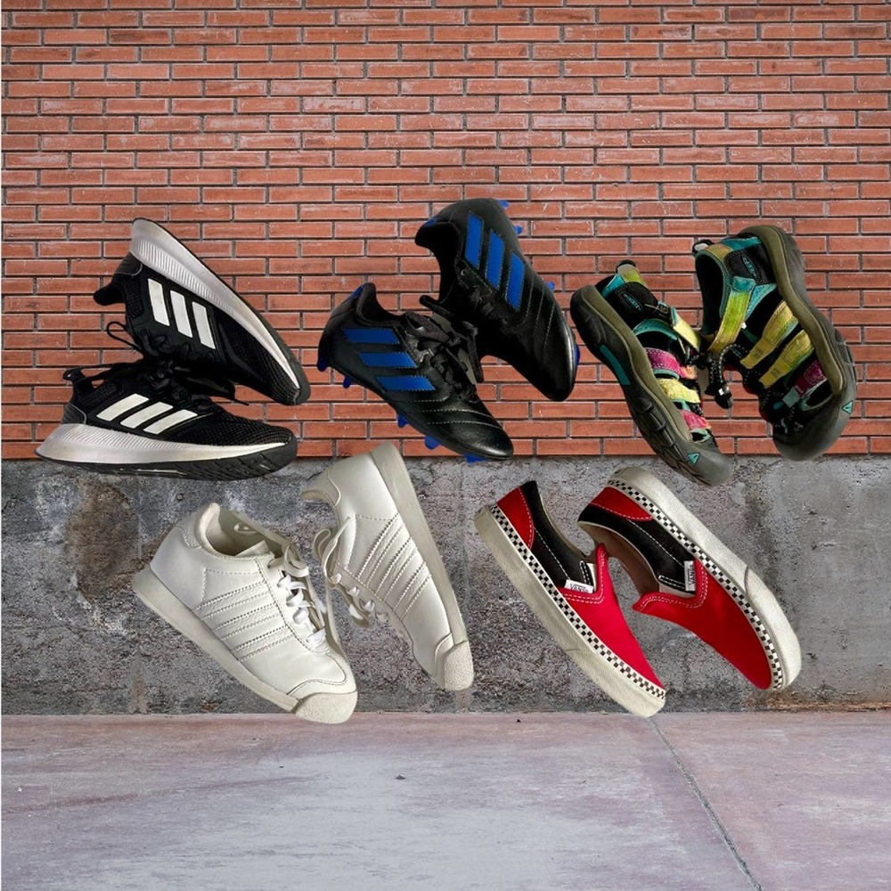 Little Boys Name Brand Athletic Shoe Lot, Keen, Vans, Adidas